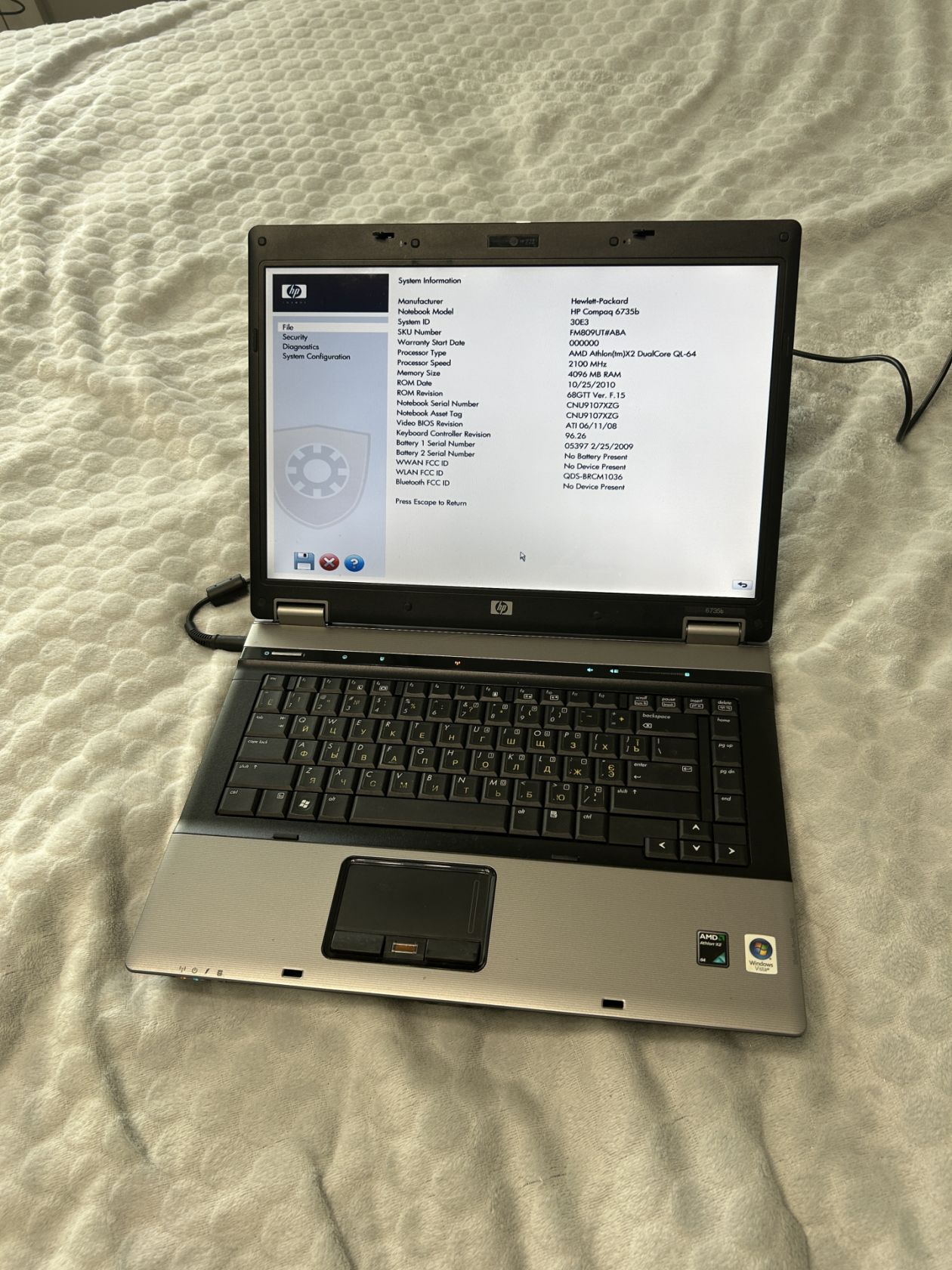 Модель: HP Compaq 6735b AMD Athlon X2 Dual-Core QL-64 - фото фото фото 0