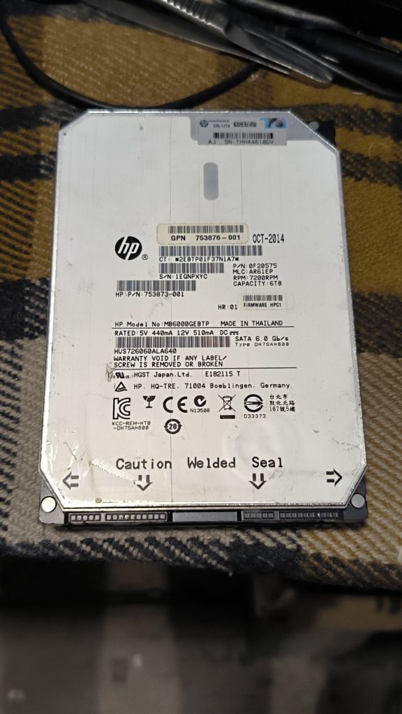 Жорсткий диск HDD Hewlett Packard MB6000GEBTP 6TB №14 - фото фото фото 0