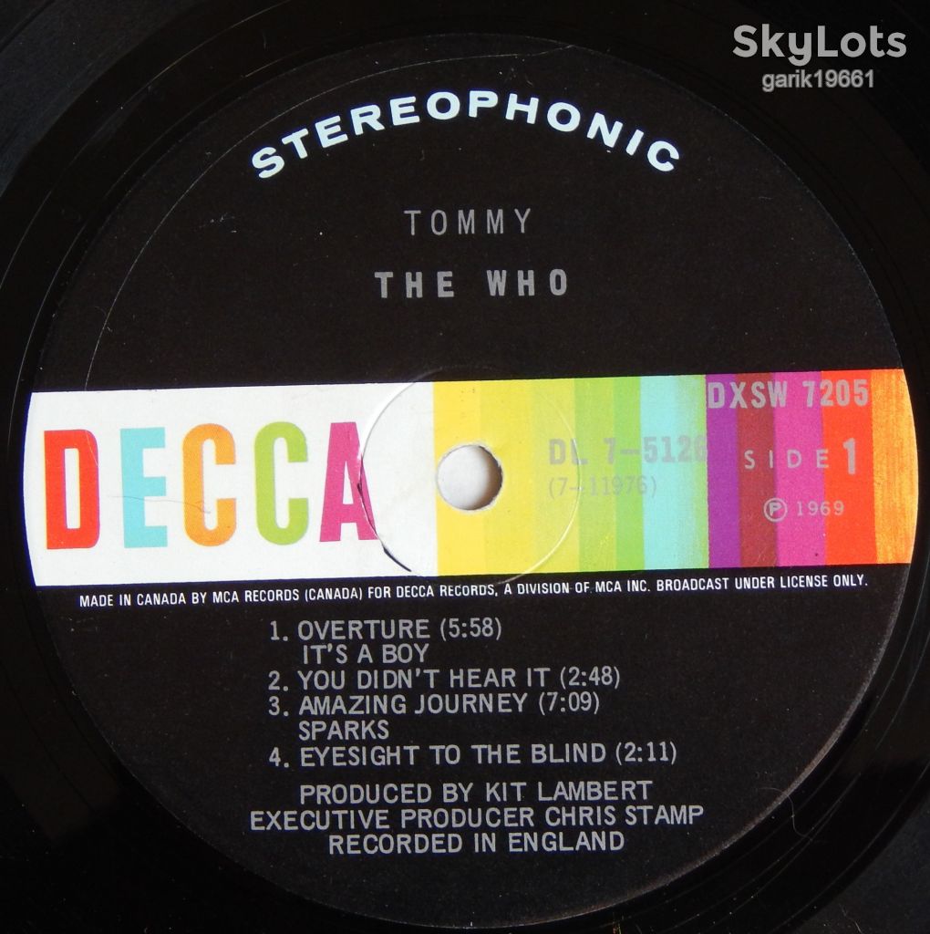 The Who – Tommy  (Decca – DXSW 7205, Canada) VG/VG+/VG+ - фото фото фото 4