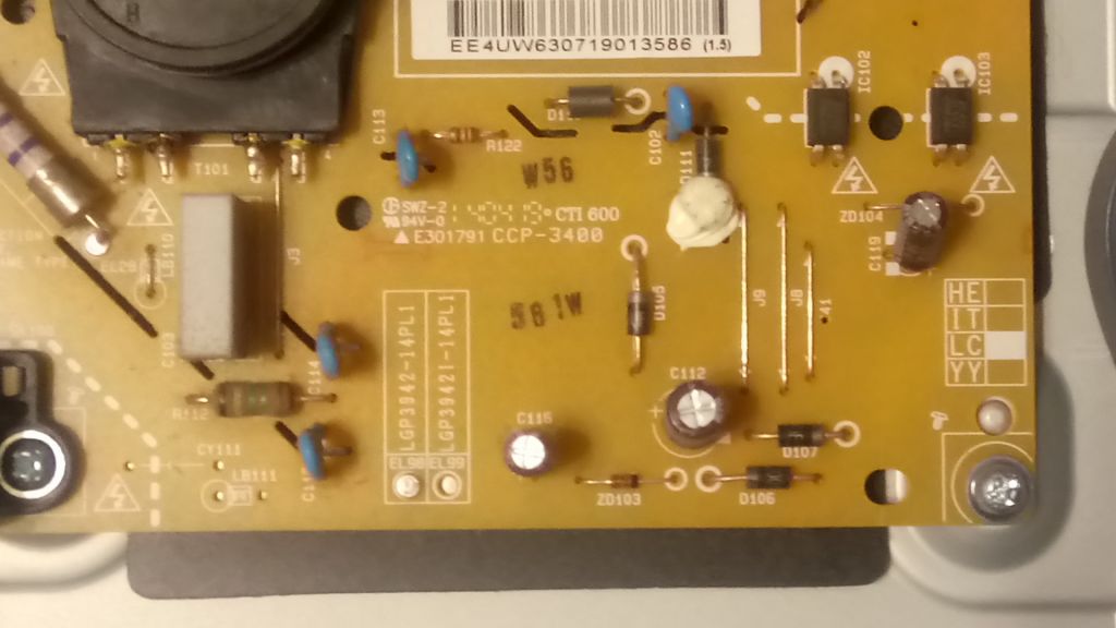 ПЛАТА БЛОК ПИТАНИЯ  EAX65423701      (2.0) С TV LG 42LB561V РАЗБОРКА - фото фото фото 2