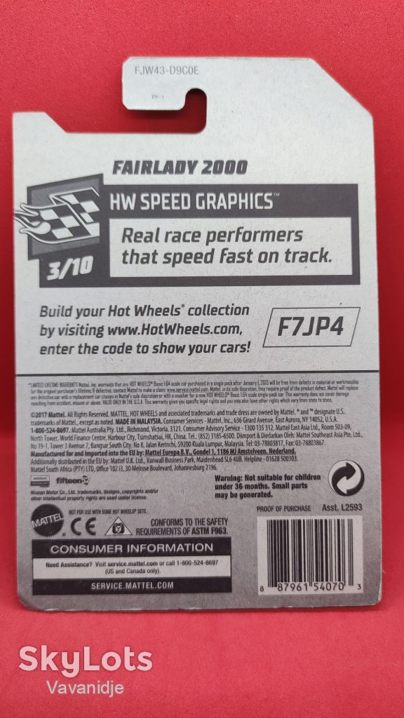 Hot Wheels Fairlady 2000 55/365 HW Speed Graphics 3/10 Blue - фото фото фото 3