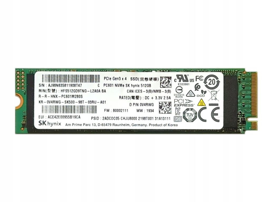 512Gb SSD SK Hynix PC601 NVMe M.2 2280 97% - фото фото фото 0