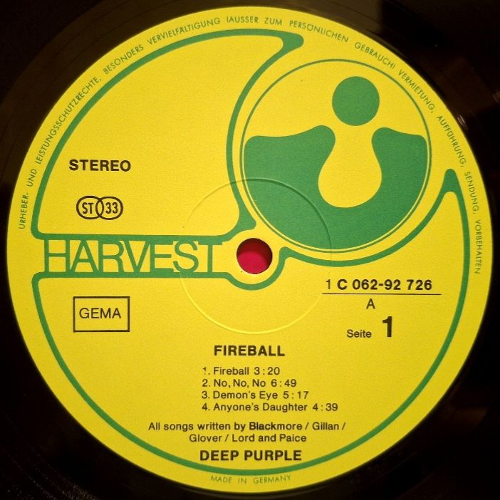 Deep Purple - Fireball - 1971.  (LP). 12. Vinyl. Пластинка. Germany. - фото фото фото 5