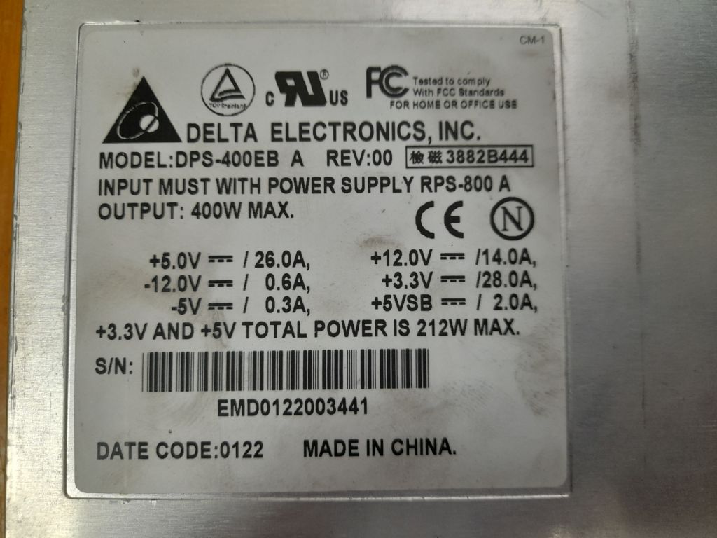 Блок питания живлення 400W Delta Electronics 12V 14A! - фото фото фото 1