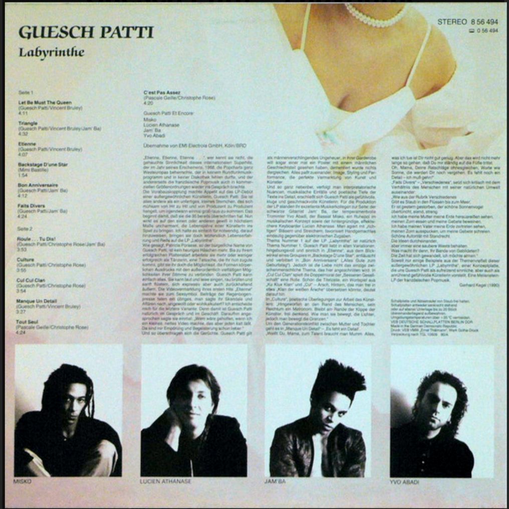 Guesch Patti - Labyrinthe - 1988.  (LP). 12. Vinyl. Пластинка. Germany - фото фото фото 1