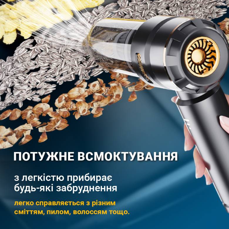 Беспроводной аккумуляторный автомобильный пылесос SUITU ST-6659 Plus, мощность 16000 Pa, черный - фото фото фото 3
