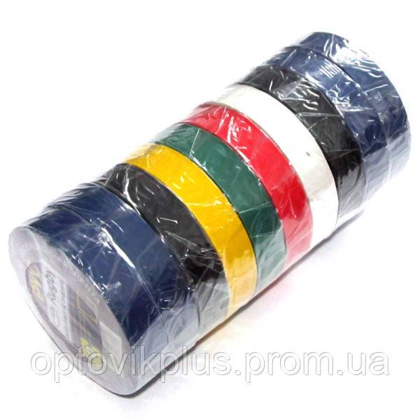 Ізолента ПВХ RUGBY 50м асорті (упаковка 10 шт) - фото фото фото 0