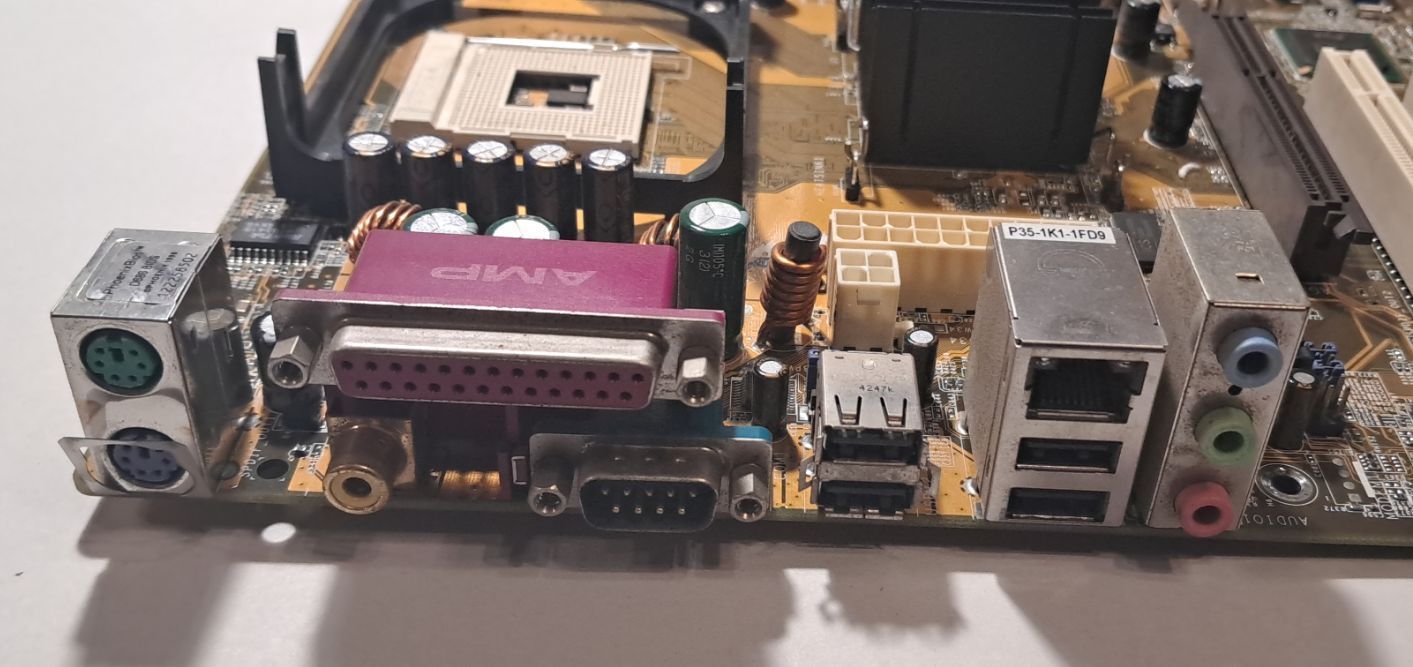 Ретро материнська плата Socket 478 ASUS P4XP-X  (SDRAM + DDR1) + заглушка | Робоча - фото фото фото 1