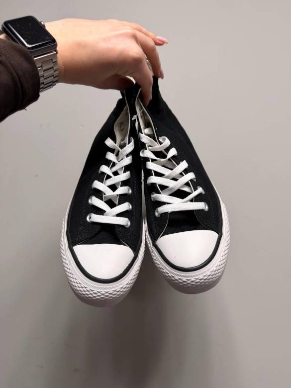 Converse Chuck Taylor All Star Lift High Black White БРАК - фото фото фото 1
