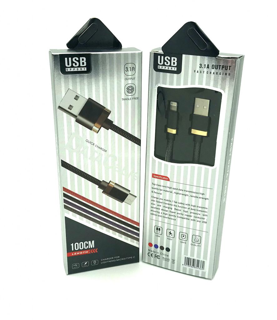 USB кабель / Дата кабель Fast Charge I-104 black-box Lighting Black - фото фото фото 0