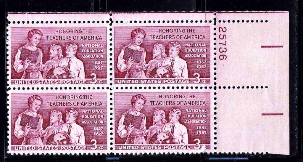 USA / США  1957 г  MNH - квартблок - учителя - образование - фото фото фото 0