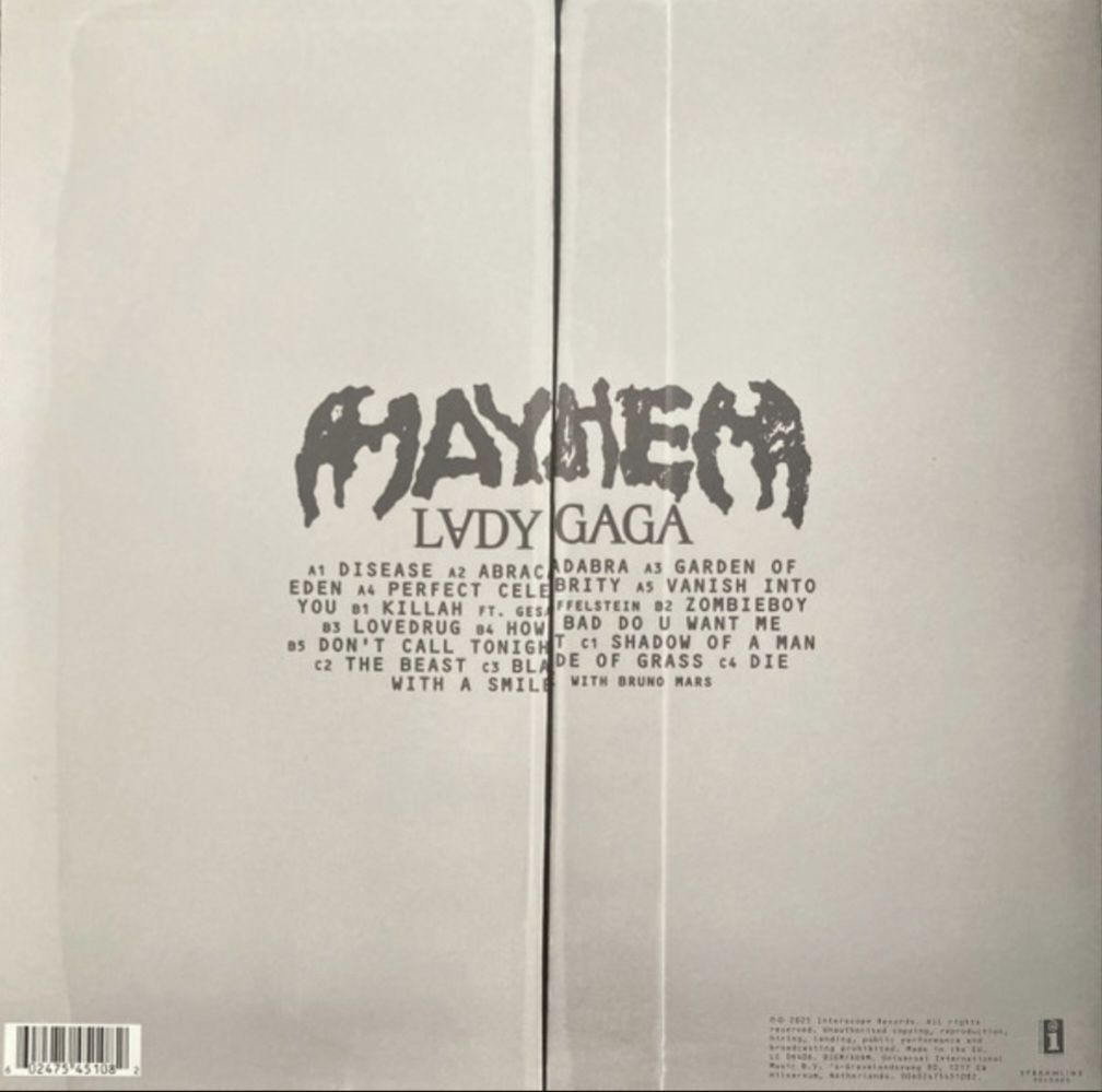 Lady Gaga - Mayhem - 2025.  (2LP). 12. Vinyl. Пластинка. Europe. S/S. - фото фото фото 2