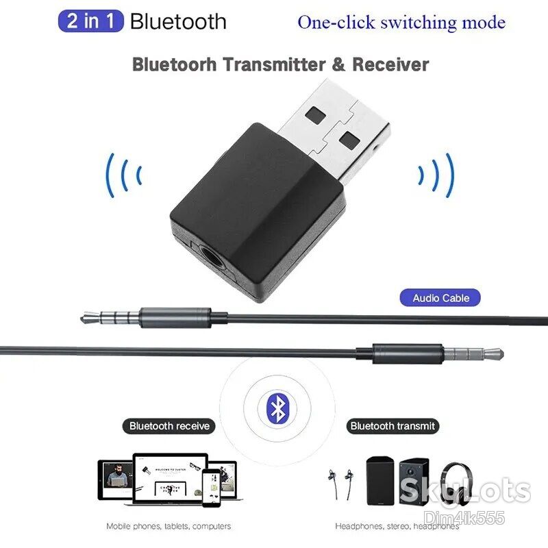 2в1 USB-адаптер Bluetooth 5.0 - фото фото фото 2
