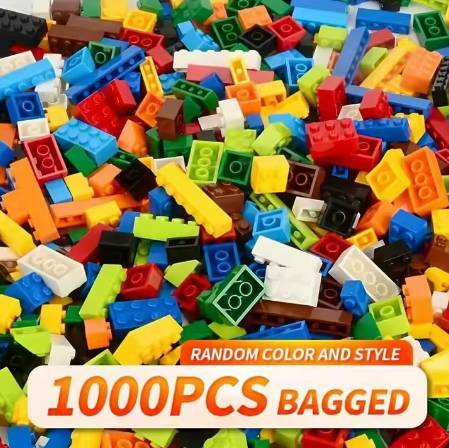 Конструктор блочный 1000 шт. строительных блоков.  набор 1000 деталей - фото фото фото 7