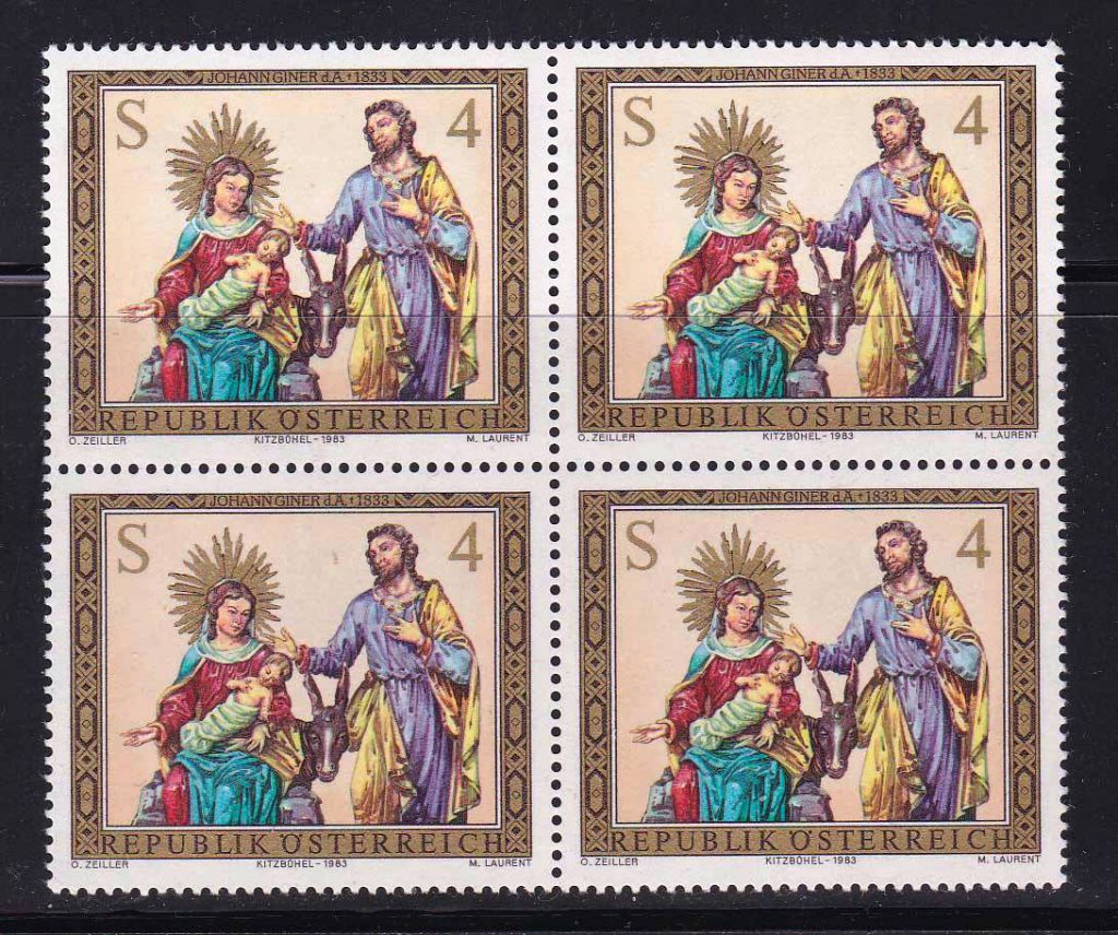 Искусство . Австрия 1983 г MNH - квартблок - фото фото фото 0