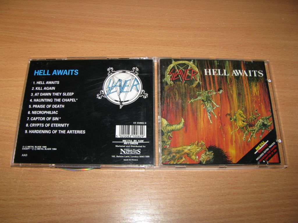 SLAYER - Hell Awaits  (1985 Music For Nations) VG+ - фото фото фото 0