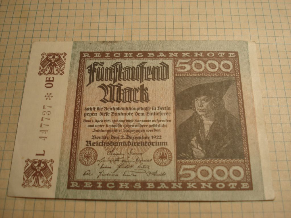 5000марк 1922 Німеччина - фото фото фото 0
