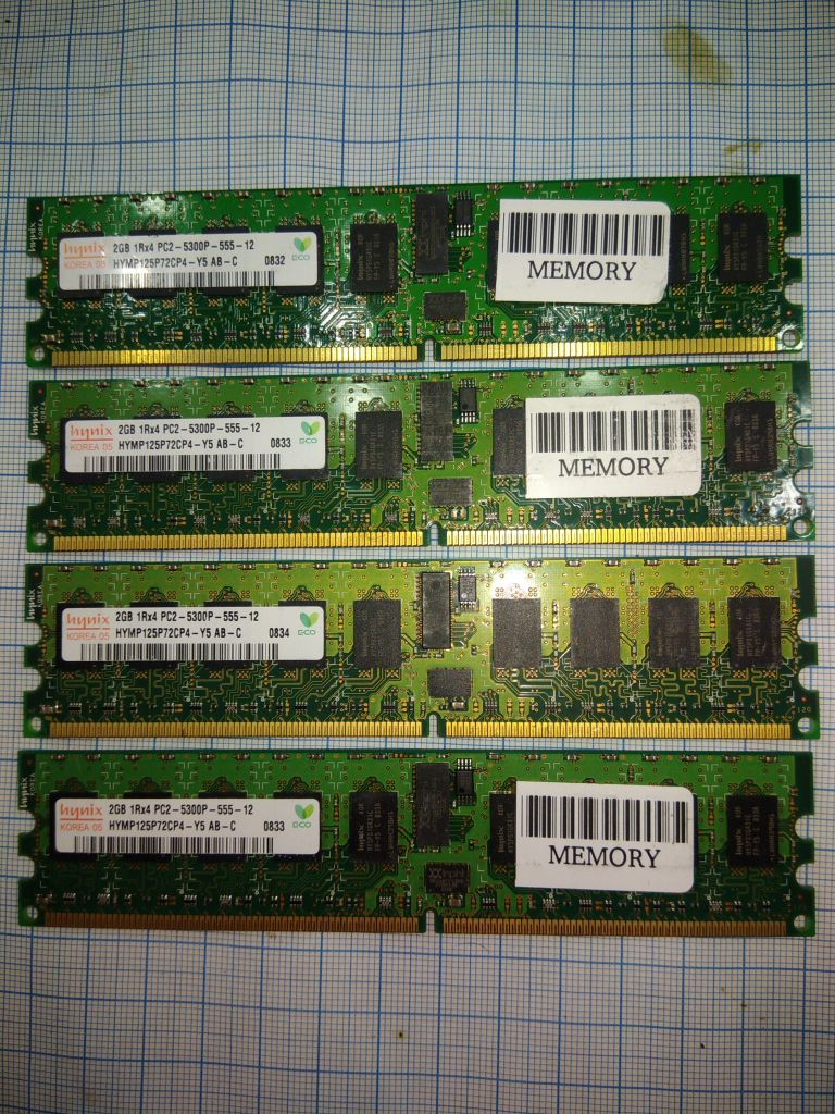 ОЗУ RAM Hynix 2Gb DDR2 ECC REG PC2-5300P = HYMP125P72CP4-Y5 AB-C = серверная - фото фото фото 2
