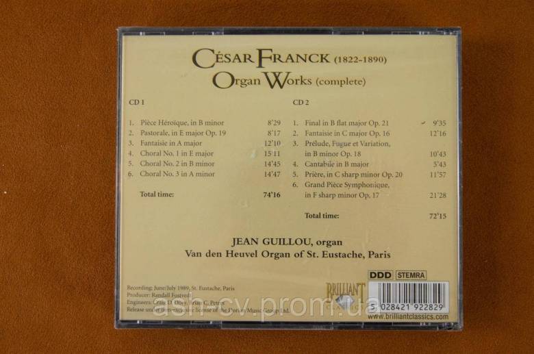 Музичний CD, Cesar Franck - Organ Works - фото фото фото 3