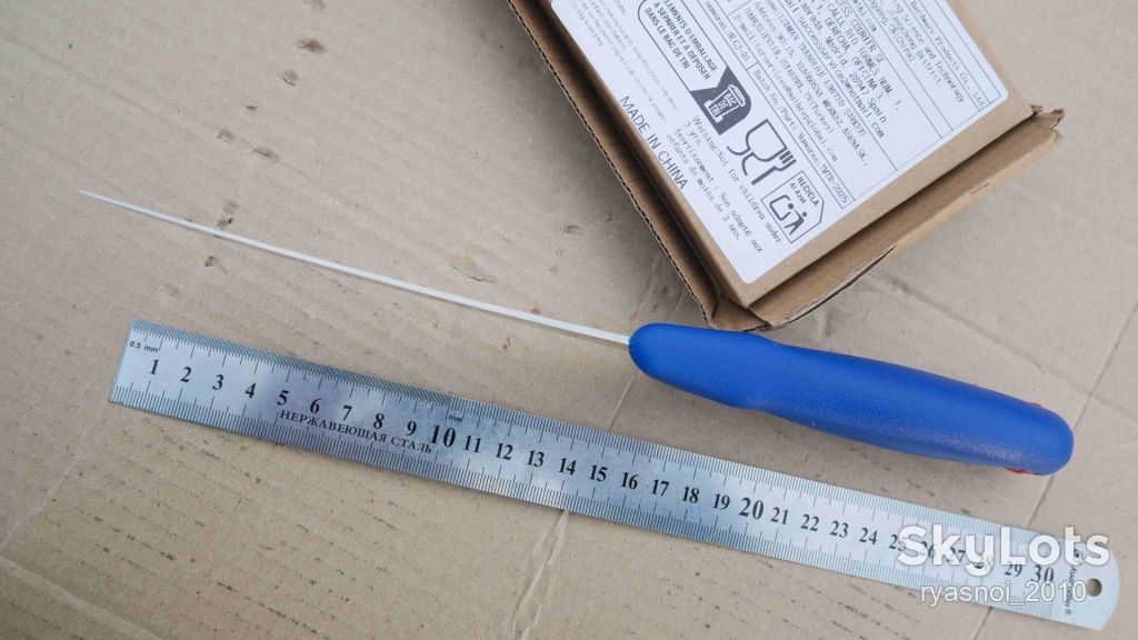 Plys TZHS903 D4, Plastic blue, 40Cr13 Satin, Kitchen Knife, Fixed - фото фото фото 6
