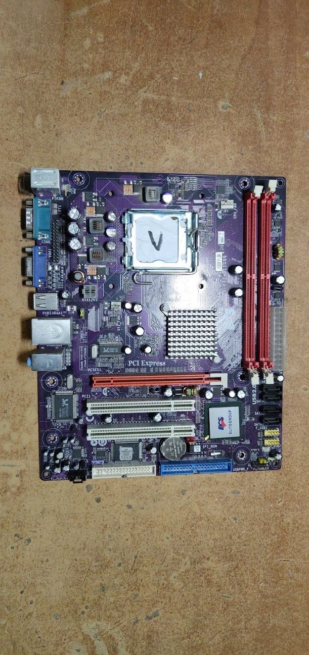 Мат. плата EliteGroup 945GCT-M2/1333 rev1.0 LGA775 i945GC PCI-E+SVGA+LAN SATA MicroATX 2DDR2 №211511 - фото фото фото 0