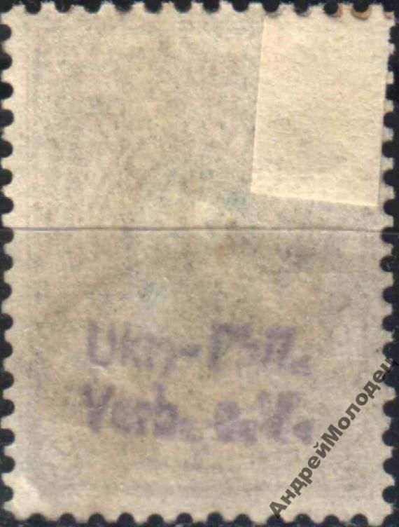 1918. Трезуб Подолье-48. 35 коп. с зубцами. Заверка. - фото фото фото 1