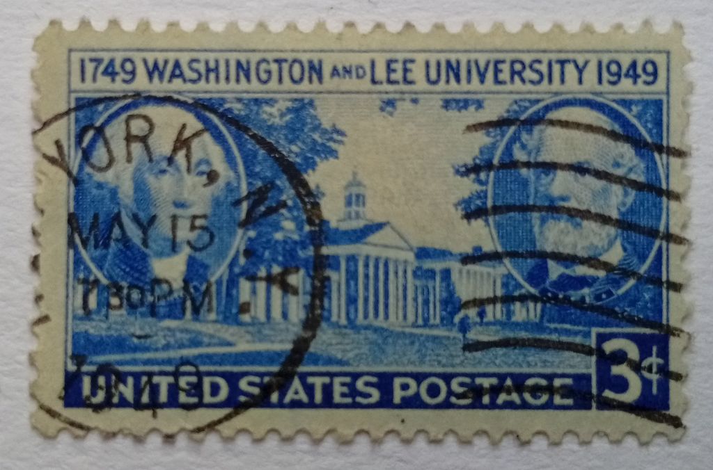 США 1949 Университет Вашингтона и Ли, гашеная - фото фото фото 0