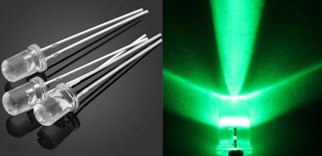 Светодиод RGB зеленый мигающий 5 мм. - фото фото фото 0