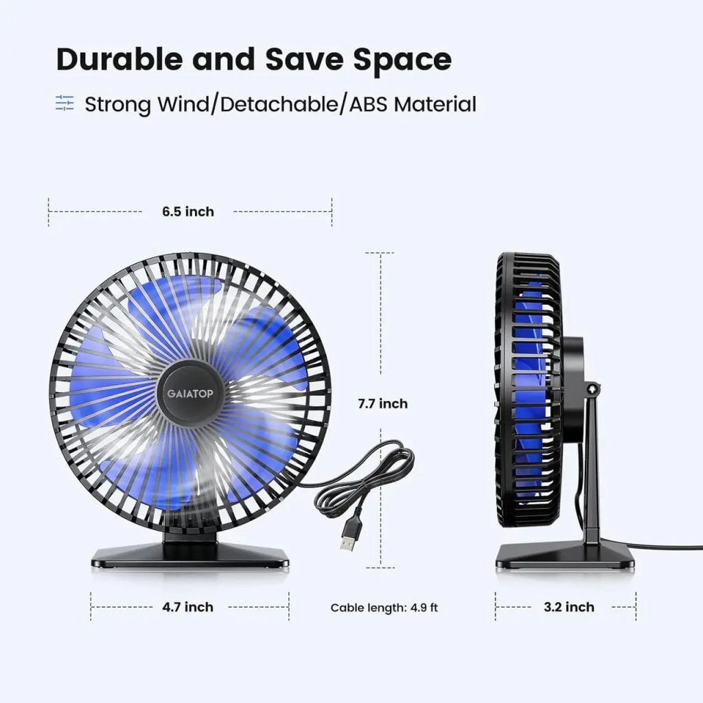 Мощный USB-вентилятор GAIATOP TF61, 13.5cm, 3 скорости, USB 5V 1m - фото фото фото 5