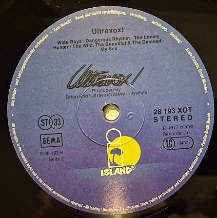 Ultravox 77 Germany Vinyl Ex+ - фото фото фото 3