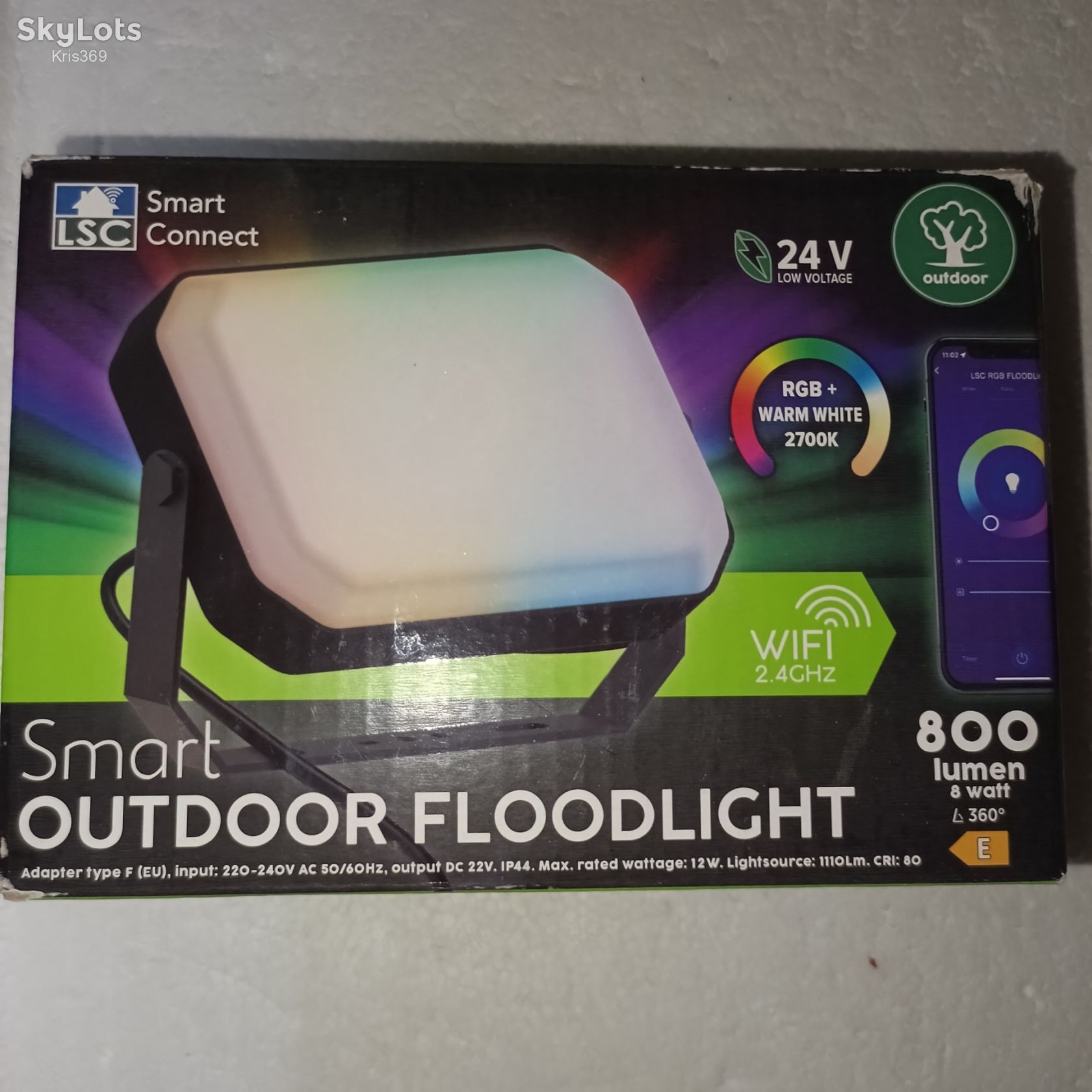 Розумний вуличний Wi-Fi LED-прожектор LSC Smart Connect 8W RGB + Warm White   (IP44) - фото фото фото 1