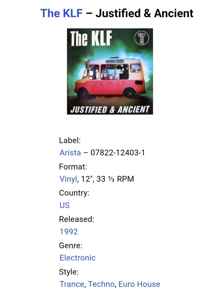 The KLF - Justifled &amp; Ancient - 1991.  (EP). 12. Vinyl. Пластинка. USA. - фото фото фото 4