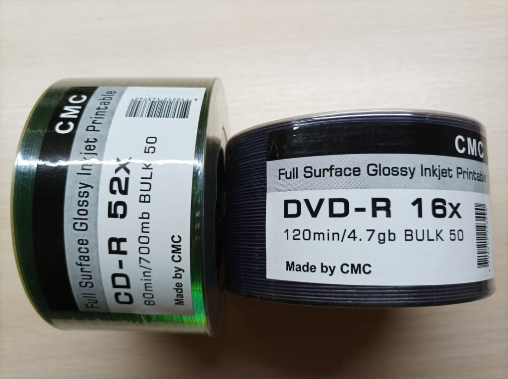 CMC 50 дисков DVD-R принтабельные с глянцевым покрытием Glossy Print.Тайвань - фото фото фото 4