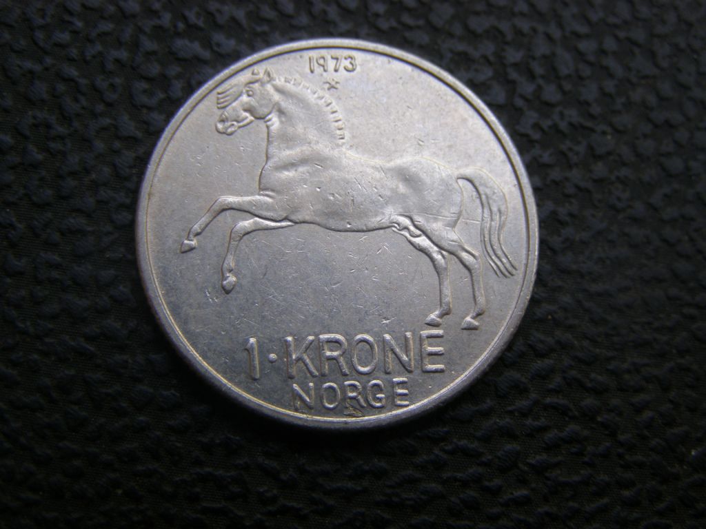 1 крона  Норвегия 1973 г - фото фото фото 0