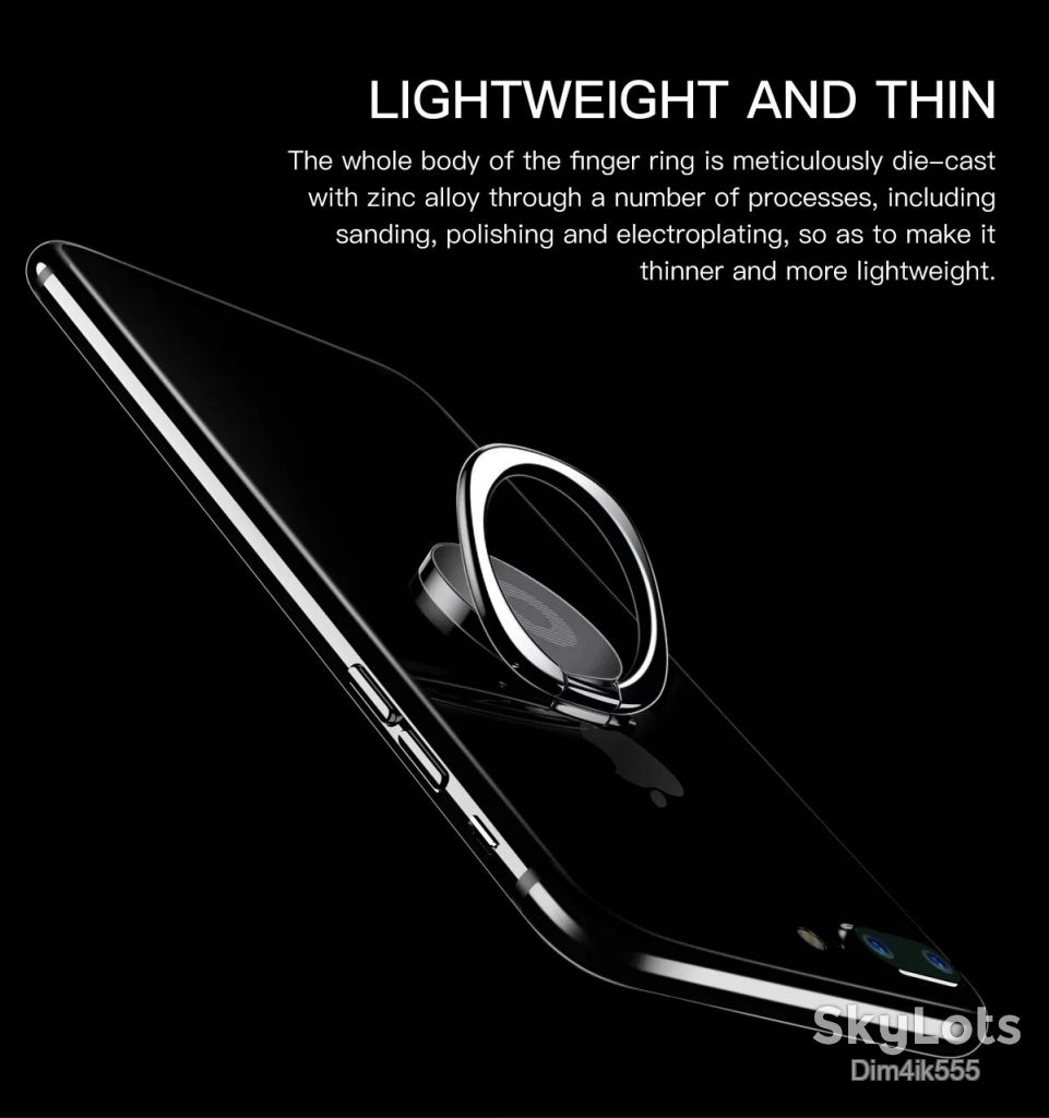 Кольцо-держатель Baseus для смартфона Black - фото фото фото 1