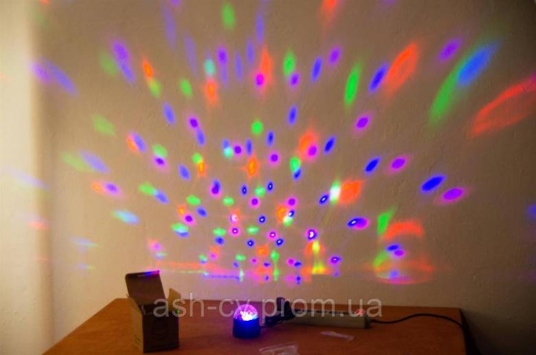 Світлодіодна світлова голова, LED кольоромузика (LED Party Light) - фото фото фото 0