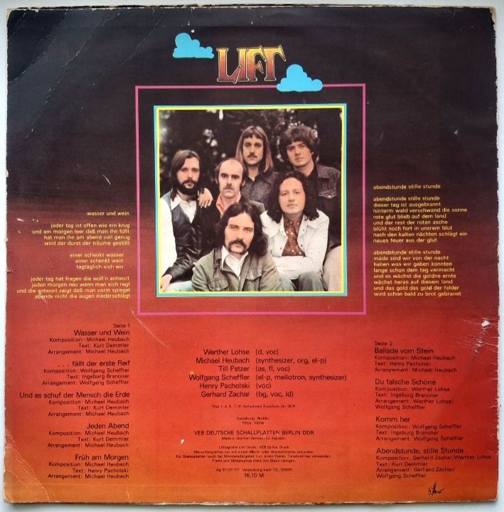 Lift - Лифт - 1977.   (LP). 12. Vinyl. Пластинка. Germany. - фото фото фото 1
