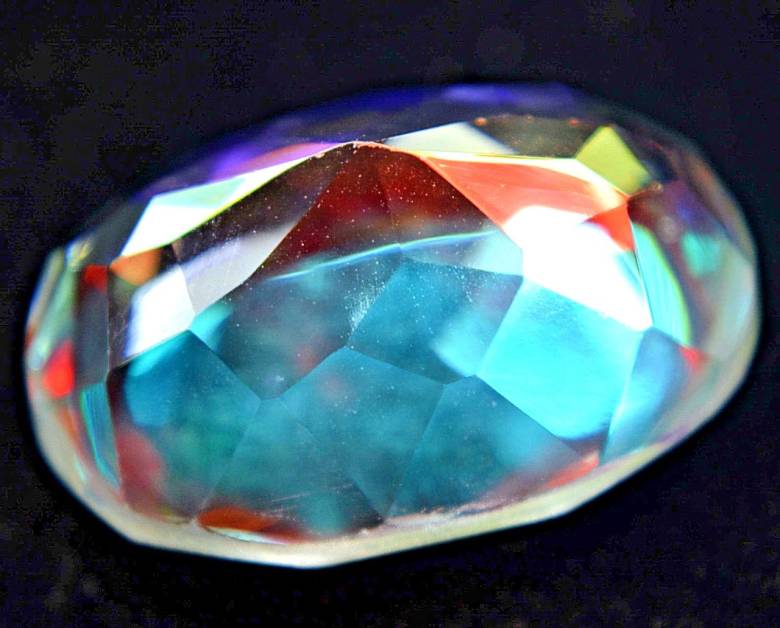 Радужный кварц 26.60 Ct Сертификат - фото фото фото 1