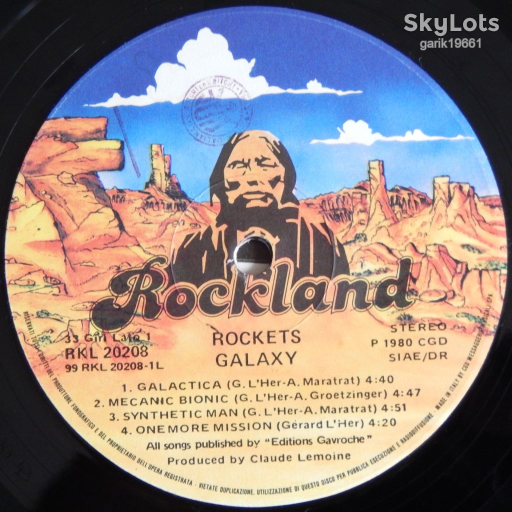 Rockets – Galaxy   (Rockland Records – RKL 20208, Italy) insert  EX/EX - фото фото фото 3