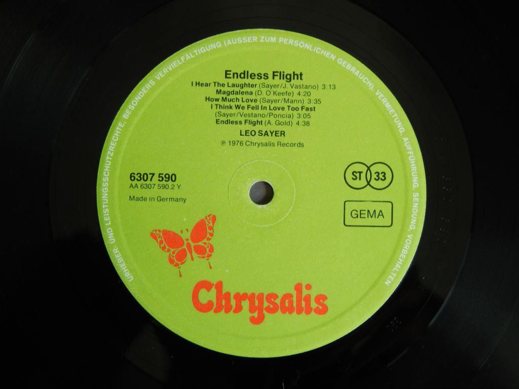 Leo Sayer ‎– Endless Flight    (Chrysalis ‎– 6307 590, Germany) EX+/EX+ - фото фото фото 4