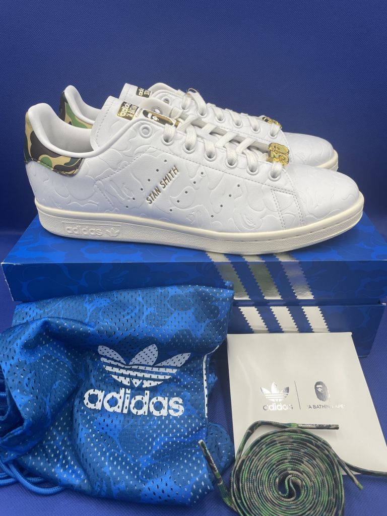 Кроссовки Adidas Stan Smith x BAPE IG1115  (US 9) - фото фото фото 0