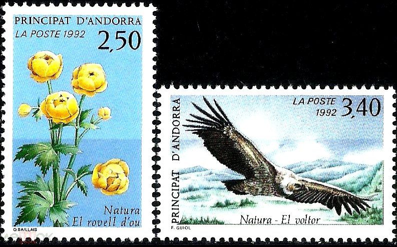 Фауна . Андорра 1992  г **  - флора - фото фото фото 0