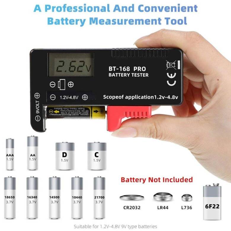 Универсальный тестер заряда батареек с Lcd Bt-168 pro - фото фото фото 2