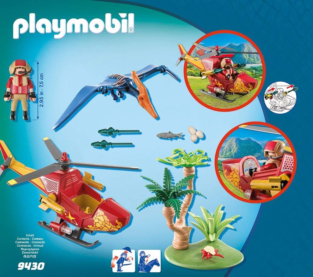 Конструктор Плеймобил PLAYMOBIL Adventure Copter with Pterodactyl Building Set - фото фото фото 1