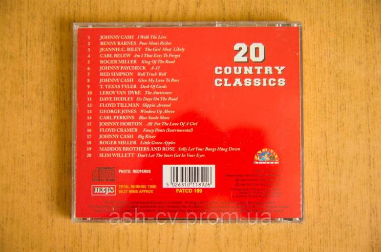 Музичний диск CD. 20 Country classics (vol1) - фото фото фото 2