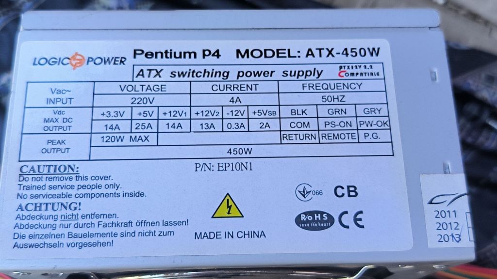 Блок живлення LOGIC POWER ATX-450W 450W - фото фото фото 3