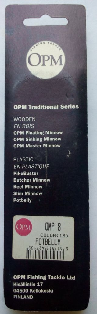 Воблер OPM Lures Fishing Tackle OPM 8  (13)  (Finland)  (новый) - фото фото фото 1
