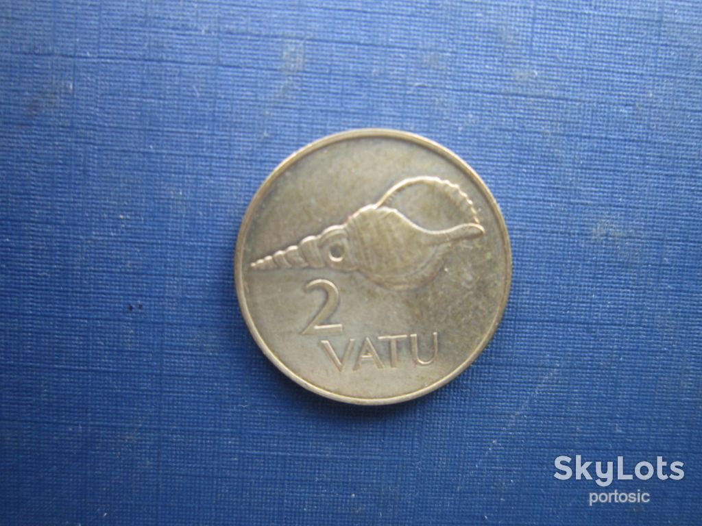Монета 2 вату Вануату 2002 фауна мушля молюск - фото фото фото 0