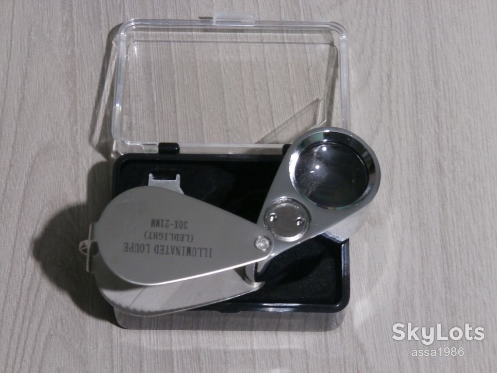 Ювелирная лупа Magnifier 21007 Увеличение 20Х,линза 21мм,LED подсветка - фото фото фото 0