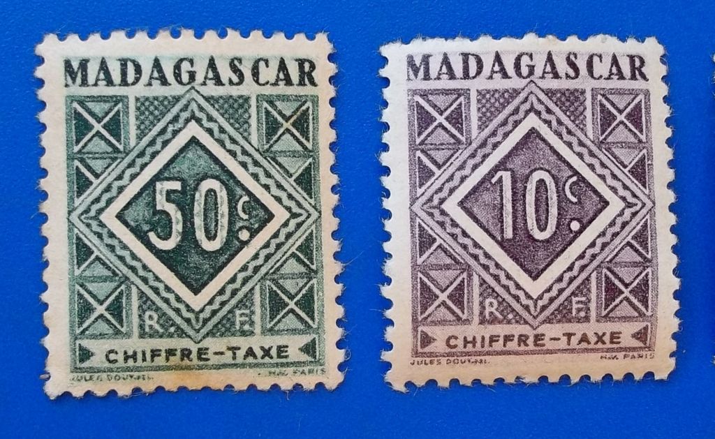 Мадагаскар 1947 г - доплатные марки - фото фото фото 2